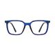 Square Transparent Blue Eyeglasses