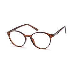 Round Transparent Brown Glasses