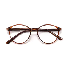 Round Transparent Brown Glasses
