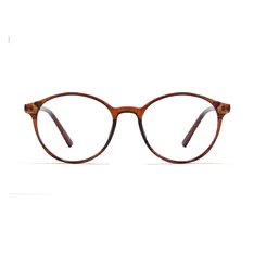 Round Transparent Brown Glasses