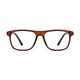 Rectangle Light Brown Eyeglasses