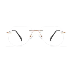 Aviator Gold Eyeglasses