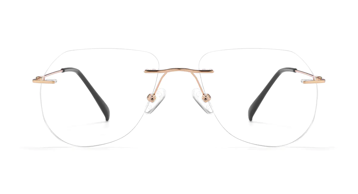 Aviator Gold Eyeglasses