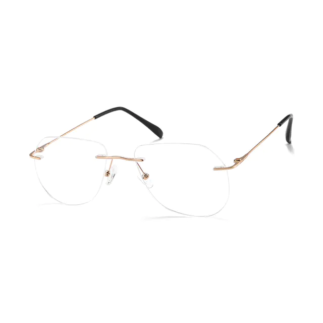 Aviator Gold Eyeglasses