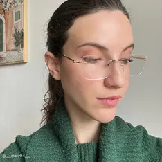 Rectangle Gold Eyeglasses