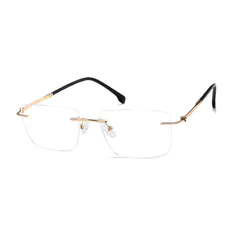 Rectangle Gold Eyeglasses