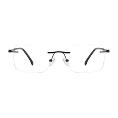 Rectangle Brown Eyeglasses