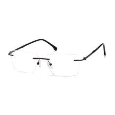 Rectangle Brown Eyeglasses
