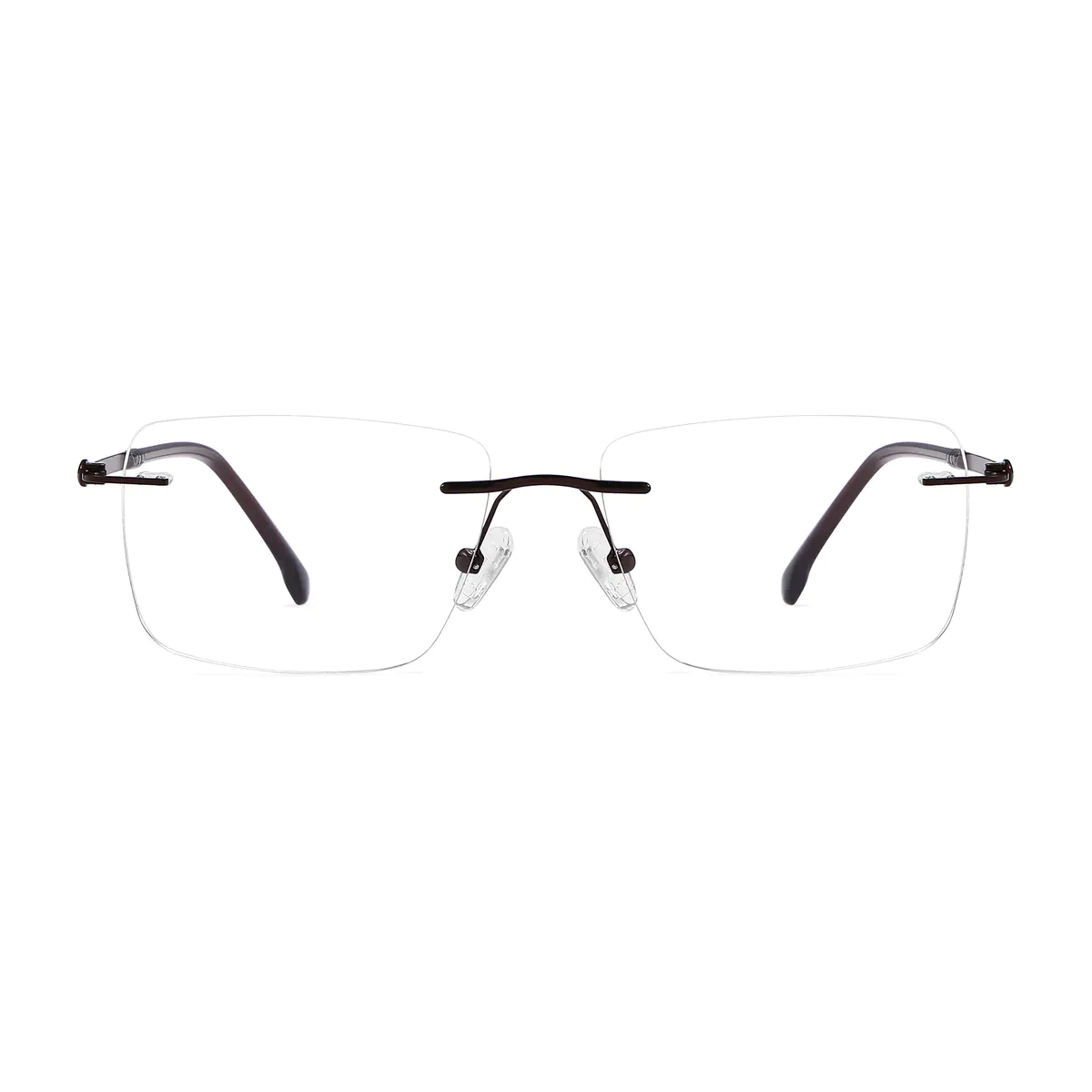 Rectangle Brown Eyeglasses