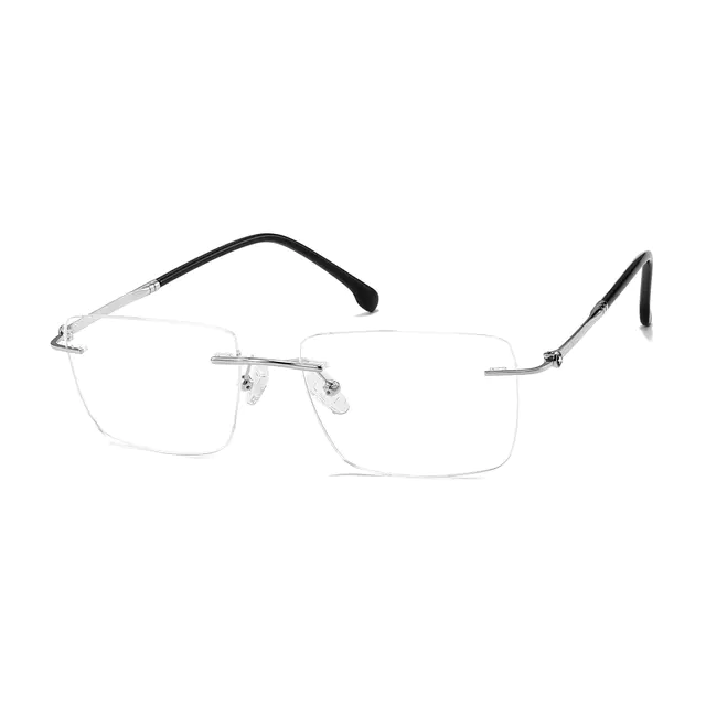 Rectangle Silver Eyeglasses
