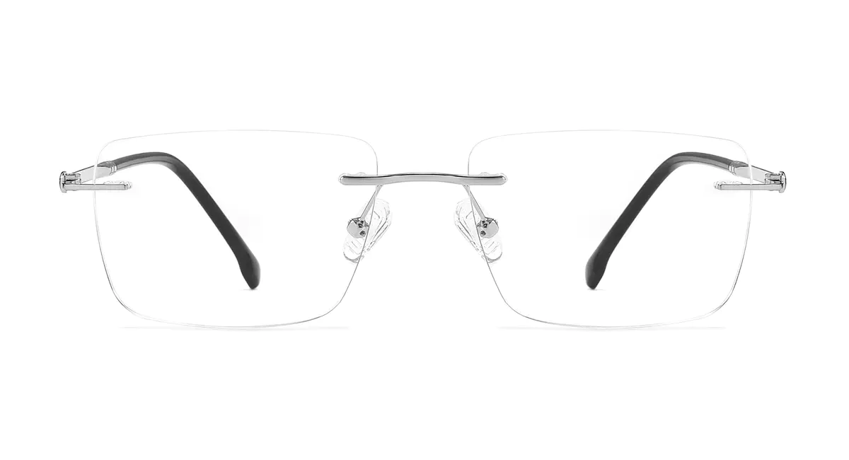Rectangle Silver Eyeglasses