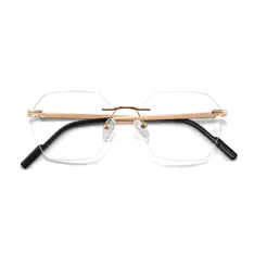 Geometric Gold Eyeglasses