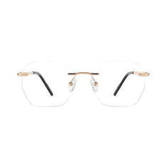 Geometric Gold Eyeglasses