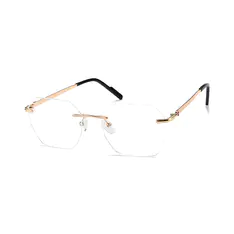 Geometric Gold Eyeglasses