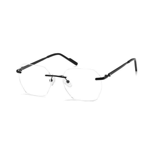 Geometric Black Eyeglasses