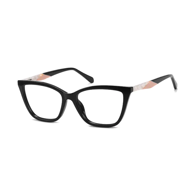 Cat-eye Black/Pink Eyeglasses