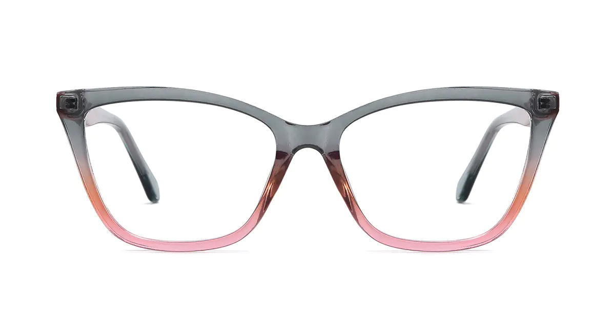 Cat-eye Gradient Pink/Gray Eyeglasses