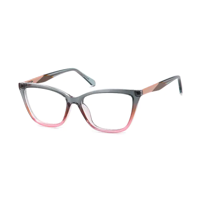 Cat-eye Gradient Pink/Gray Eyeglasses