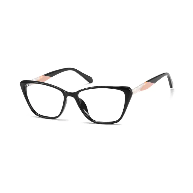 Cat-eye Black/Pink Eyeglasses
