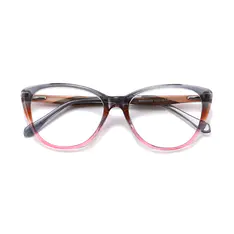 Cat-eye Gradient Pink/Gray Eyeglasses