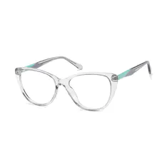 Cat-eye Transparent Gray/Green Eyeglasses