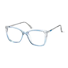Cat-eye Transparent Blue Glasses