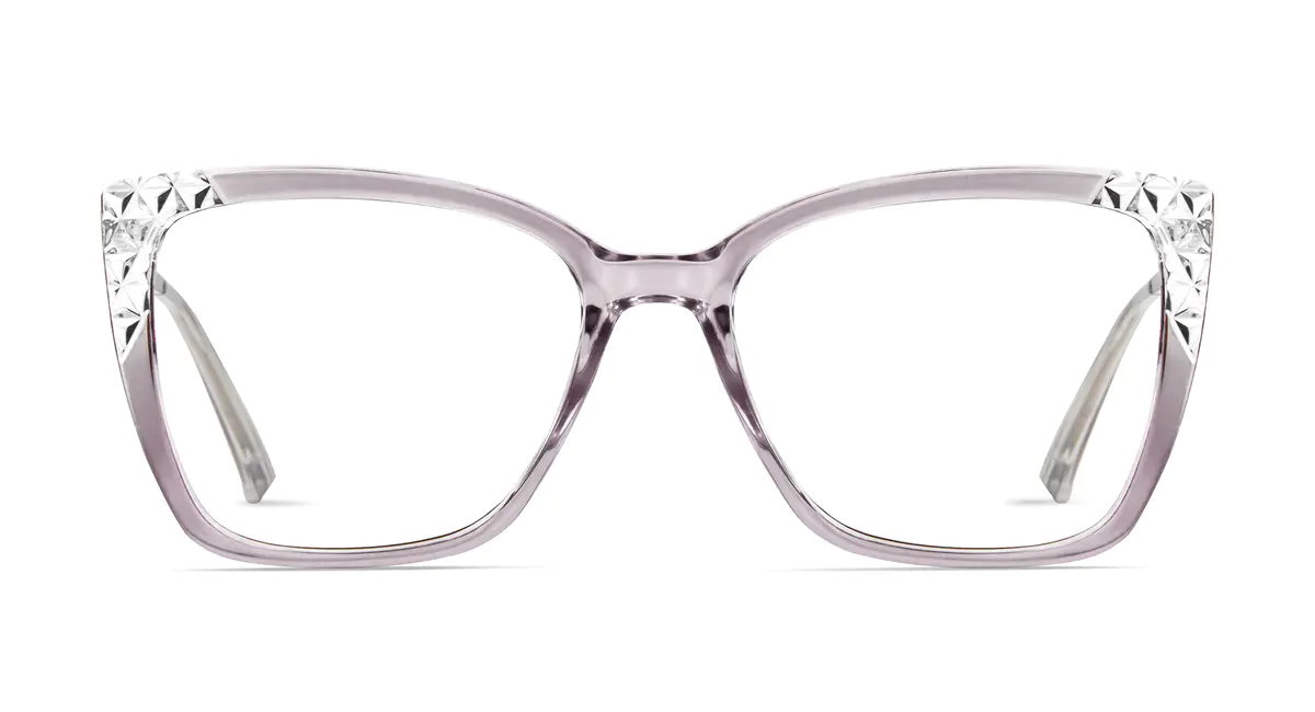 Cat-eye Transparent Purple Glasses