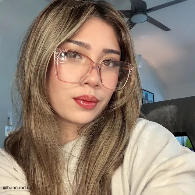 Cat-eye Transparent Orange Glasses