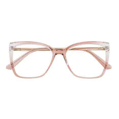 Cat-eye Transparent Orange Glasses