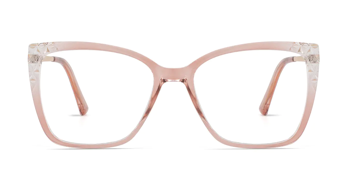 Cat-eye Transparent Orange Glasses