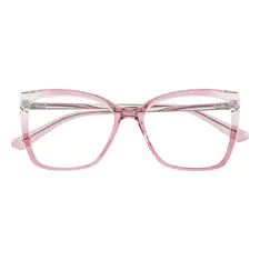 Cat-eye Transparent Purple Glasses