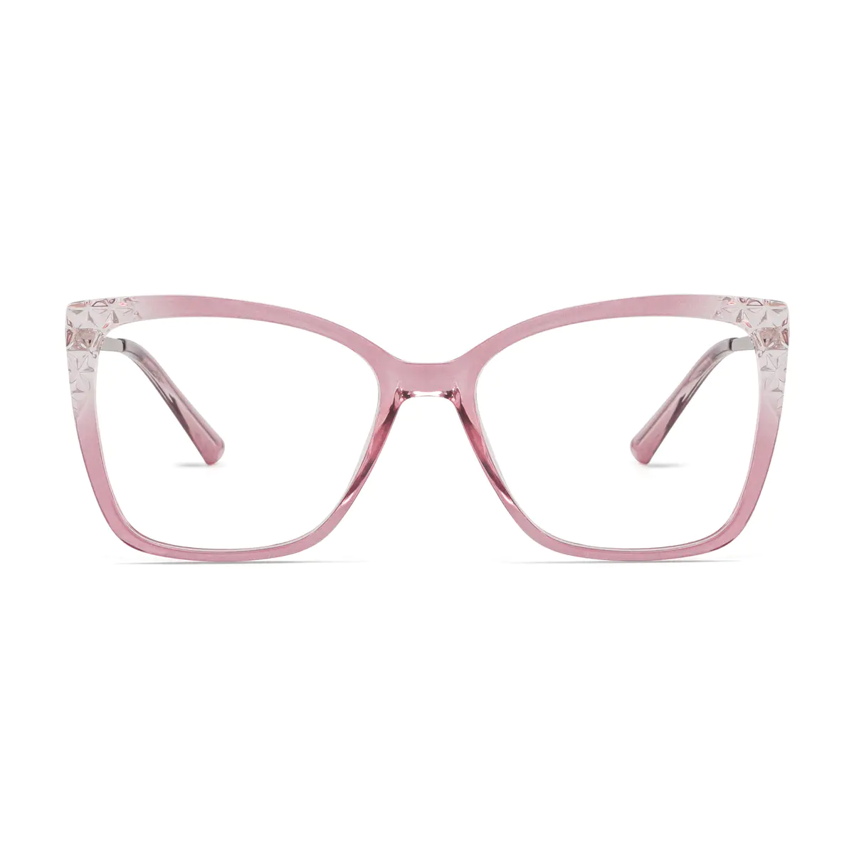 Cat-eye Transparent Purple Glasses