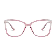 Cat-eye Transparent Purple Glasses