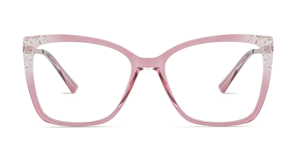 Cat-eye Transparent Purple Glasses