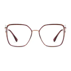 Square Wine/Rose Gold Glasses