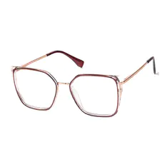 Square Wine/Rose Gold Glasses