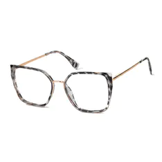 Square Ivory Tortoiseshell/Gold Glasses