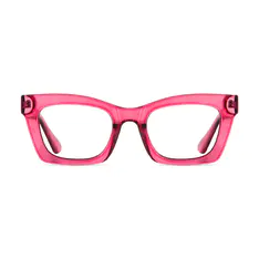 Cat-eye Transparent Pink Eyeglasses