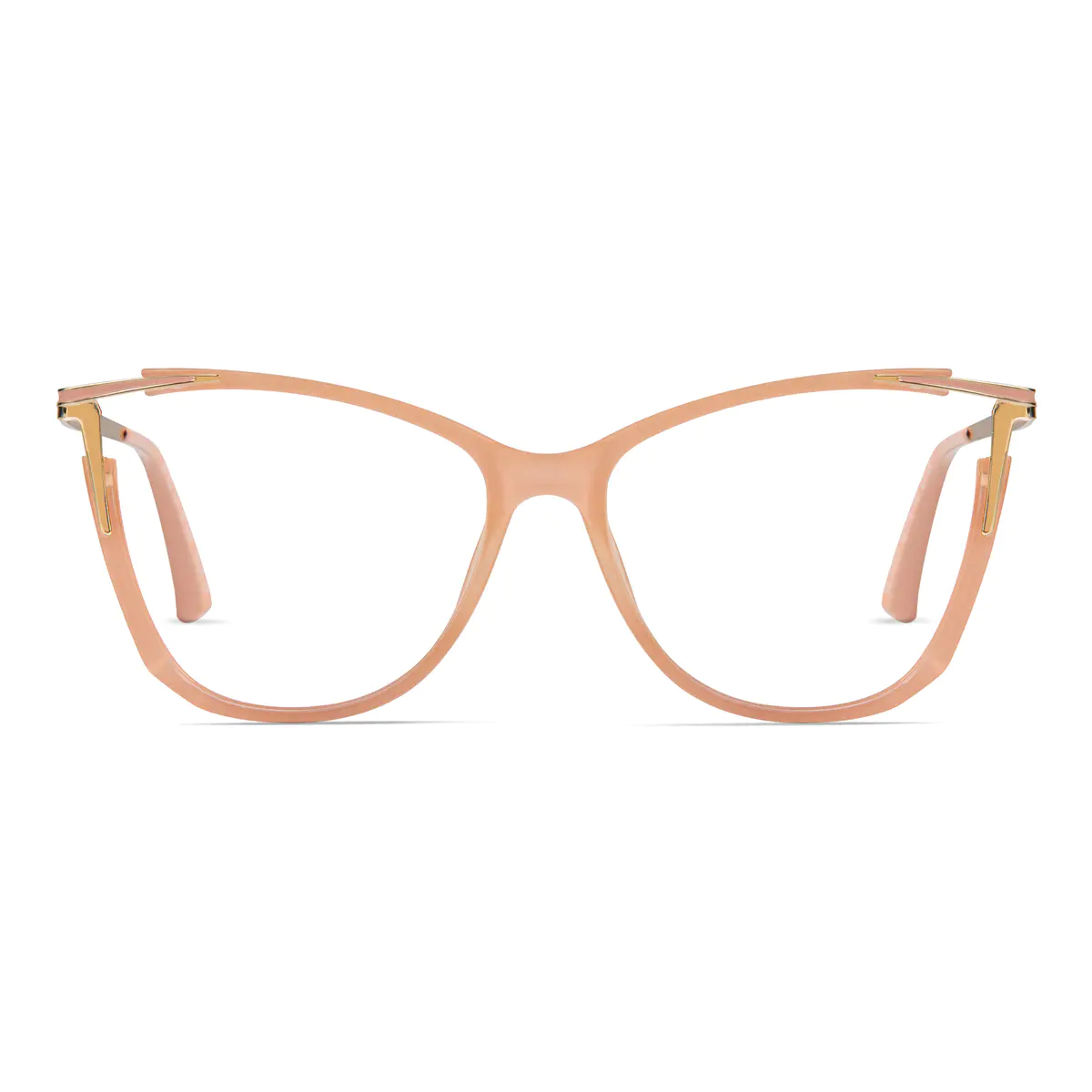 Cat-eye Transparent Pink Eyeglasses