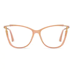 Cat-eye Transparent Pink Eyeglasses