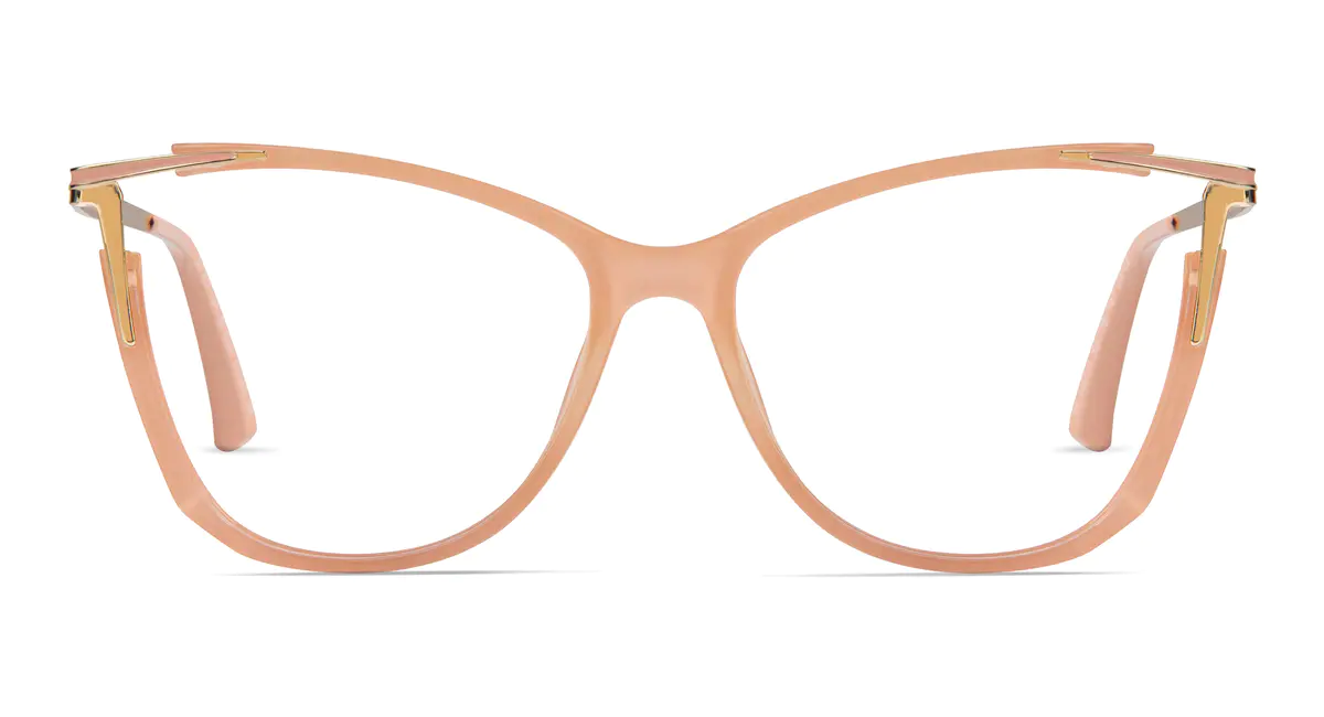 Cat-eye Transparent Pink Eyeglasses