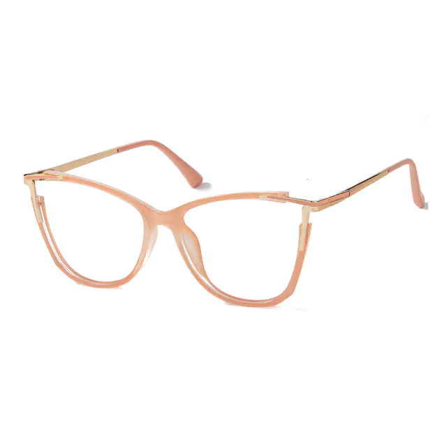 Cat-eye Transparent Pink Eyeglasses