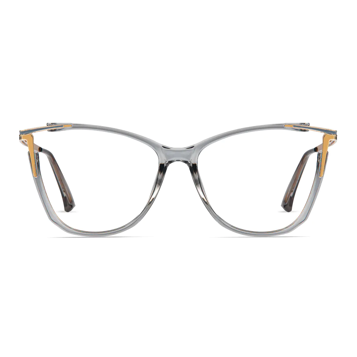 Cat-eye Transparent Gray Eyeglasses