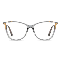 Cat-eye Transparent Gray Eyeglasses