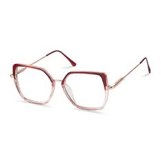 Square Red Eyeglasses