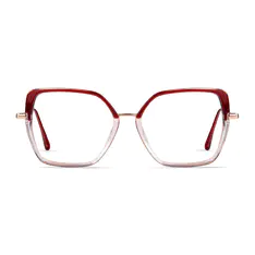 Square Red Eyeglasses