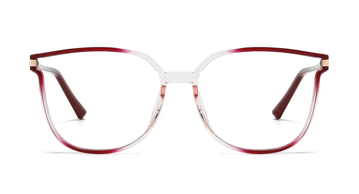 Cat-eye Gradient Red Eyeglasses