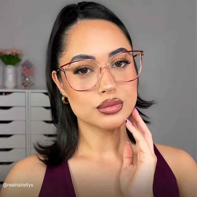 Cat-eye Gradient Red Eyeglasses