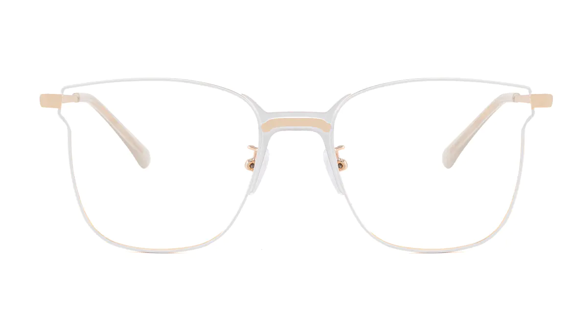 Cat-eye White Eyeglasses
