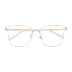 Cat-eye White Eyeglasses